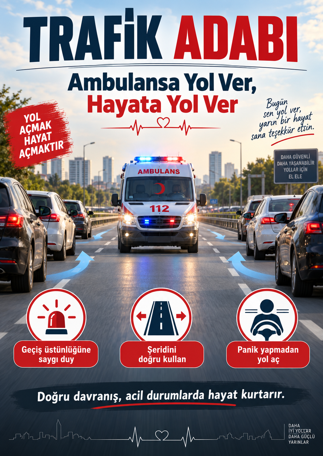Trafik Adabı - Ambulansa yol ver