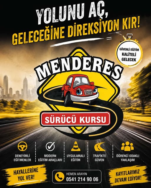 Menderes Sürücü Kursu eğitim kartı